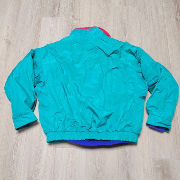 Vintage 90s Columbia Bugaboo 3-in-1 Mens XL Teal Purple Colorblock Ski Jacket - Picture 2 of 8